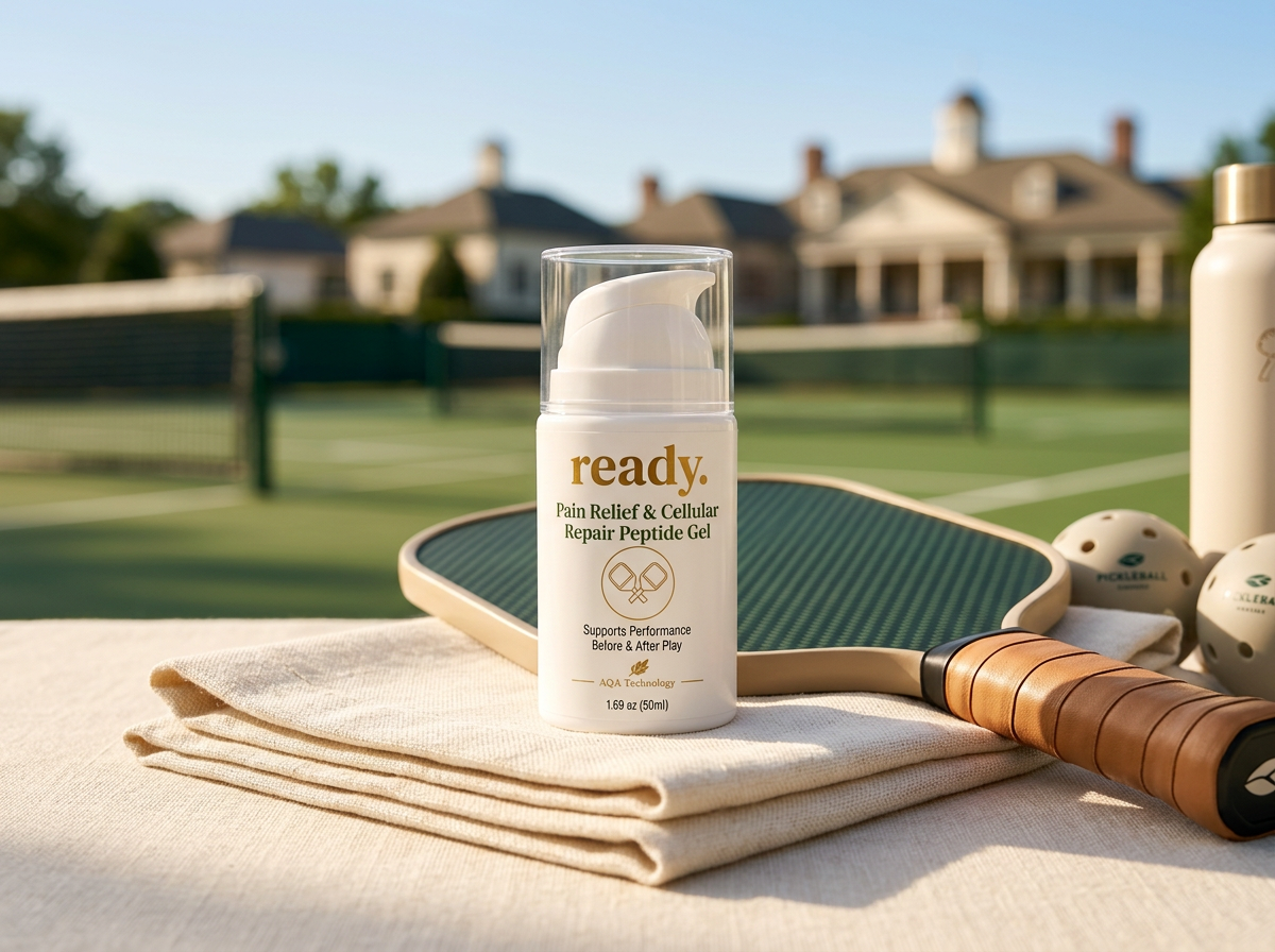 ready. anti-inflammatory peptide gel with premium pickleball paddle